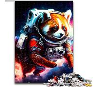 Rompecabezas de 1000 Piezas para Adultos, diseño de Panda Rojo de Madera, Ideal como decoración o Regalo de cumpleaños 50x75cm Juego de ingenio para Adolescentes