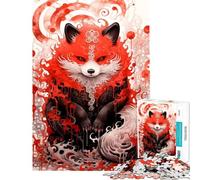 Rompecabezas de 1000 Piezas para Adultos diseño de Panda Rojo Ideal para Decorar la Pared Una verdadera Obra de Arte Toda la Familia (tamaño 38x52cm)