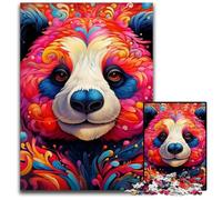 Rompecabezas de 1000 Piezas para Adultos, diseño de Pandas Coloridos, Ideal para Actividades en casa, Regalo de cumpleaños y Viajes, 26x38cm/10,23x14,96 Pulgadas.