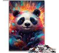 Rompecabezas de 1000 Piezas para Adultos, diseño de Pandas Coloridos, tamaño 50x75cm, Ideal para Relajarse, decoración del hogar.