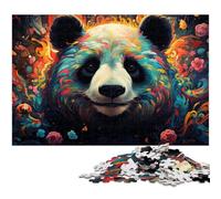 Rompecabezas de 1000 Piezas para Adultos, diseño de Pandas de Colores, Ideal para Actividades en casa, Regalo de cumpleaños y Viajes, 26x38cm/10,23x14,96 Pulgadas.