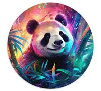 Rompecabezas de 1000 Piezas para Adultos, diseño de Pandas, Redondo, Colorido, Adultos, Actividad educativa para Adolescentes (67,5x67,5cm)