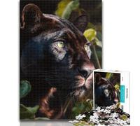 Rompecabezas de 1000 Piezas para Adultos, diseño de Pantera de la Selva, Ideal para la interacción Entre Padres e Hijos, 26x38cm