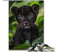 Rompecabezas de 1000 Piezas para Adultos, diseño de Pantera Negra en la Jungla, para Adolescentes, 26x38cm