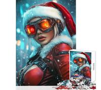 Rompecabezas de 1000 Piezas para Adultos diseño de Papá Noel ciberpunk decoración del hogar Juguetes Regalos de cumpleaños Juegos relajantes descompresión Intelectual tamaño 50x75cm