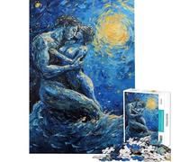 Rompecabezas de 1000 Piezas para Adultos diseño de Pareja Enamorada con Estrellas Juego práctico para Adultos Corte de precisión diversión en casa (tamaño 50x75cm)