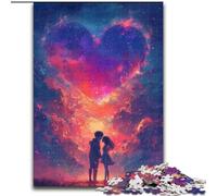 Rompecabezas de 1000 Piezas para Adultos, diseño de Pareja Enamorada. Un Rompecabezas de 1000 Piezas para Adultos, un Arte DIY desafiante para entusiastas, Relajarse (50x75cm).