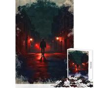 Rompecabezas de 1000 Piezas para Adultos diseño de Paseo Nocturno Solitario Juguete para decoración de Pared Regalo de cumpleaños Juego Imposible Actividades Divertidas en casa tamaño 50x75cm