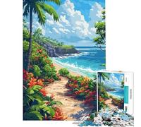 Rompecabezas de 1000 Piezas para Adultos diseño de Paseo por Hawái Arte pixelado Juego Educativo Juguetes adictivos para Cultivar la Paciencia Ideas de Regalos decoración del hogar (tamaño 38x26cm)