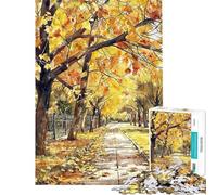 Rompecabezas de 1000 Piezas para Adultos diseño de Paseo Urbano otoñal Ideal para Adolescentes Pasar el rato en casa con Papá Noel cumpleaños 50x75cm