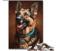 Rompecabezas de 1000 Piezas para Adultos, diseño de Pastor alemán, 26x38cm, Ideal para decoración del hogar, Regalo Ideal de Navidad y Año Nuevo para Adolescentes