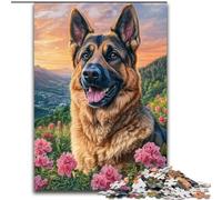 Rompecabezas de 1000 Piezas para Adultos, diseño de Pastor alemán, Ideal para Adolescentes, Ideal para decoración del hogar o Regalo, 26x38cm