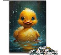Rompecabezas de 1000 Piezas para Adultos, diseño de Patito Amarillo, de cartón, cumpleaños, desafiante Juego de ingenio, 1000 Piezas(26x38cm)