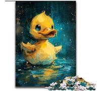 Rompecabezas de 1000 Piezas para Adultos, diseño de Patito Amarillo de Madera, Ideal para Manualidades Familiares, Ideal para cumpleaños y festividades 1000 Piezas(50x75cm)