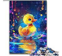 Rompecabezas de 1000 Piezas para Adultos, diseño de Patito Amarillo, Hecho de cartón, Juego Interactivo para la Familia, decoración del hogar, Regalo desafiante y acertijo, 1000 Piezas(26x38cm)