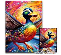 Rompecabezas de 1000 Piezas para Adultos, diseño de Pato de cartón, Juego Interactivo Familiar, Regalo Artesanal con Ilustraciones Coloridas, 26x38cm/10,23x14,96 Pulgadas.