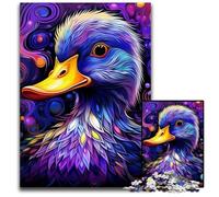 Rompecabezas de 1000 Piezas para Adultos, diseño de Pato Morado de Colores, Ideal para Enamorados, Navidad, Año Nuevo y San Valentín, 26x38cm/10,23x14,96 Pulgadas.