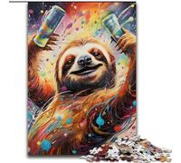 Rompecabezas de 1000 Piezas para Adultos, diseño de Perezoso, Ideal para decoración del hogar, Año Nuevo para Adolescentes (tamaño: 26x38cm)