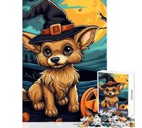 Rompecabezas de 1000 Piezas para Adultos diseño de Perro Adorable para Halloween decoración del hogar Juguetes Ideas de Regalo Juego Familiar con Piezas de Formas aleatorias Totalmente entrelazadas