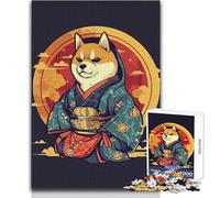 Rompecabezas de 1000 Piezas para Adultos, diseño de Perro, Animales japoneses, Juego de Aprendizaje de Pensamiento estratégico, Regalo Ideal para Cualquier Evento, tamaño 38x26cm