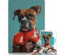 Rompecabezas de 1000 Piezas para Adultos, diseño de Perro Boxeador, Ideal para el Aprendizaje, Juegos Familiares, cumpleaños y Navidad (75x50cm)