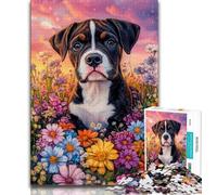Rompecabezas de 1000 Piezas para Adultos, diseño de Perro bóxer, Ideal para Regalar a Toda la Familia (75x50cm)