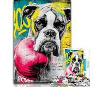 Rompecabezas de 1000 Piezas para Adultos, diseño de Perro bóxer, Juguete Educativo antiestrés para Regalar a Amigos y Familiares (tamaño 75x50cm)