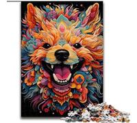 Rompecabezas de 1000 Piezas para Adultos,diseño de Perro Colorido,Hecho de Madera Padres,Parejas y Amigos Mayores de 14 años 50x75cm Ideal para cumpleaños,Vacaciones