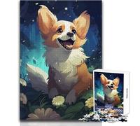 Rompecabezas de 1000 Piezas para Adultos, diseño de Perro Corgi Feliz, Juego Educativo Familiar, Regalo para Mujeres, Regalo de Amigo Secreto, tamaño 38x52cm