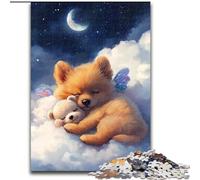 Rompecabezas de 1000 Piezas para Adultos, diseño de Perro cósmico Colorido de Madera, Actividad para el hogar, 50x75cm, Ideal para Fiestas de cumpleaños para Hombres y Mujeres