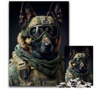 Rompecabezas de 1000 Piezas para Adultos, diseño de Perro de Guerra, Rompecabezas Imposible, Ideal para Decorar el hogar, Juego de ingenio, 50 x 75 cm (19,68 x 29,52 Pulgadas).