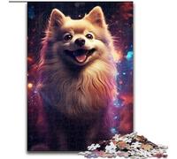 Rompecabezas de 1000 Piezas para Adultos,diseño de Perro Husky de Colores,Hecho de Madera,Ideal para Decorar o como Regalo de cumpleaños,50x75cm Un Rompecabezas desafiante y Relajante