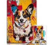 Rompecabezas de 1000 Piezas para Adultos, diseño de Perro Pembroke Welsh Corgi, 1000 Piezas, Ideal para decoración de Pared, cumpleaños y Navidad, Apto para 14, 50x75cm