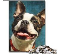 Rompecabezas de 1000 Piezas para Adultos, diseño de Perro Sonriente, 50x75cm, Ideal para Adolescentes y familias Decoración Hacer tú Mismo y un desafío para el Cerebro