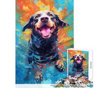 Rompecabezas de 1000 Piezas para Adultos diseño de Perro Submarino Juguete Educativo Gran Regalo y Juego práctico con póster a Juego y Hoja de Trivia tamaño 38x26cm