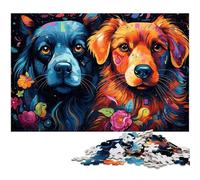 Rompecabezas de 1000 Piezas para Adultos, diseño de Perros y Hermanos, Ideal para Adolescentes a Partir de 14 años, 1000 Piezas (38 x 26 cm)