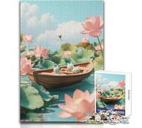 Rompecabezas de 1000 Piezas para Adultos, diseño de Petit Bateau Nenuphars, Juguetes educativos, decoración del hogar, Regalo de cumpleaños, tamaño 38x26cm