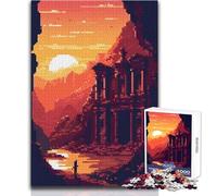 Rompecabezas de 1000 Piezas para Adultos, diseño de Petra Pixel Art, Relajante, Tranquilo, para Interiores, Divertido, con Corte preciso, tamaño 50x75cm