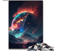 Rompecabezas de 1000 Piezas para Adultos, diseño de Pico de montaña místico, Hecho de cartón, cumpleaños o Vacaciones, Juguete para Fiestas, 1000 Piezas(26x38cm)
