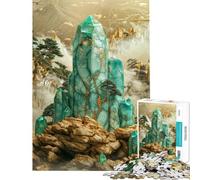 Rompecabezas de 1000 Piezas para Adultos diseño de Picos de Cristal Ideal para Relajarse armar y Regalar a Amigos y Familiares (tamaño 38x52cm)