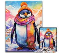 Rompecabezas de 1000 Piezas para Adultos, diseño de pingüino, Adultos, Juego Interactivo Familiar, desafío Mental, 26x38cm/10,23x14,96 Pulgadas.