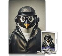 Rompecabezas de 1000 Piezas para Adultos, diseño de pingüino Detective, Ideal para Momentos de Ocio tranquilos, Juguete de Corte preciso, tamaño 38x52cm