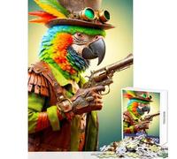 Rompecabezas de 1000 Piezas para Adultos diseño de Pistolero emplumado Juguetes antiestrés Regalos para Mujeres y Hombres Juego Educativo interacción Entre Padres e Hijos tamaño 38x26cm