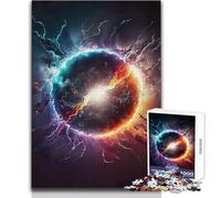 Rompecabezas de 1000 Piezas para Adultos, diseño de Planeta Vibrante en explosión, Ideal para Momentos de Tranquilidad y relajación, Corte Uniforme y Limpio, Juguete de Ocio, tamaño 50x75cm