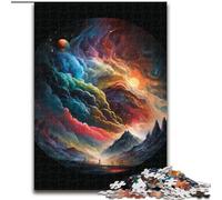 Rompecabezas de 1000 Piezas para Adultos,diseño de Planetas Coloridos en explosión,de Madera Idea única de Regalo para decoración del hogar,Ideal para Fiestas de cumpleaños para Hombres y Mujeres