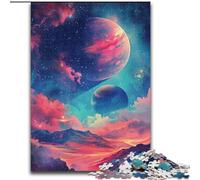 Rompecabezas de 1000 Piezas para Adultos, diseño de Planetas Coloridos, Juguetes educativos, Regalos para aliviar el estrés y el Amigo Invisible para niños a Partir de 14 años (26x38cm)