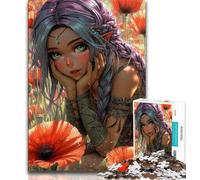 Rompecabezas de 1000 Piezas para Adultos, diseño de Poppy Girl, con póster y Hoja de Trivia a Juego, para Mayores de 14 años (tamaño 38x26cm)