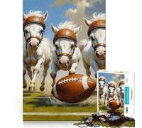 Rompecabezas de 1000 Piezas para Adultos,diseño de Potros de Bronco,Estilo clásico de fútbol Americano,Juguete para desarrollar la Capacidad cognitiva,Ideal para relajarsedisfrutar de Momentos