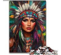 Rompecabezas de 1000 Piezas para Adultos, diseño de Princesa India, Ideal para Fiestas, cumpleaños y Noches de Juegos en Familia, 50x75cm