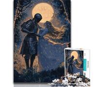 Rompecabezas de 1000 Piezas para Adultos diseño de Princesa y Caballero Ideal para Adolescentes Regalo de cumpleaños decoración de Pared para Mayores de 14 años 75x50cm